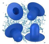 Paquete de 4 tapones de pared para piscina, piezas de repuesto para filtro de piscina sobre el suelo, tapón de tapón de agujero compatible con Intex y Bestway (azul)