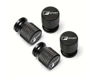 Paquete de 4 Tapones de Válvula de Neumático de Aluminio Premium - Impermeables y Duraderos, Compatibles con LEXUS F SPORT y Todas las Automóviles, Disponibles