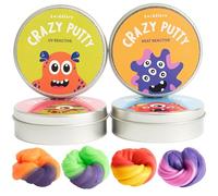 Paquete de 4 Tarros Grandes de Slime Que Cambia de Color, reactiva al Calor y a los Rayos UV