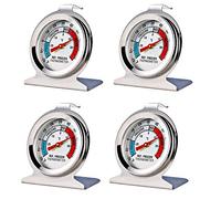 Paquete de 4 termómetros para frigorífico y congelador, esfera grande