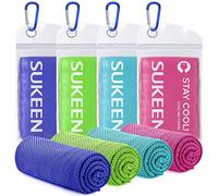 [Paquete de 4] Toalla de enfriamiento (40 x 12 Pulgadas), Toalla de Hielo, Toalla fría Suave y Transpirable, Toalla de refrigeración instantánea de Microfibra para Yoga, Deportes, Correr, Gimnasio,