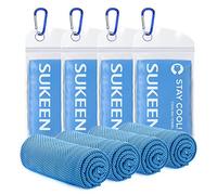 [Paquete de 4] Toalla de enfriamiento (40 x 12 Pulgadas), Toalla de Hielo, Toalla Suave y Transpirable, Toalla de refrigeración instantánea de Microfibra para Yoga, Deportes, Correr, Gimnasio,