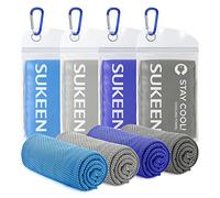 [Paquete de 4] Toalla de enfriamiento (40x12 Pulgadas), Toalla de Hielo, Toalla Suave Transpirable y fría, Toalla de Microfibra para Yoga, Deporte, Correr, Fitness, Entrenamiento y más Actividades