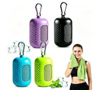 Paquete de 4 Toallas de Refrigeración,Toalla deportiva refrescante,Cooling Towel Toalla Refrigerante Microfibra Secado Rápido,Efecto Frío Instantáneo,para Yoga, Deportes,Correr,Gimnasio90x 30 cm