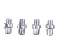 Paquete de 4 tornillos de ajuste de palanca de freno M10 de aleación de aluminio para optimización de longitud de cable de mango de freno mecánico (plata)