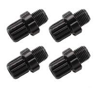 Paquete de 4 tornillos de ajuste de palanca de freno M10 de aleación de aluminio para optimización de longitud de cable de mango de freno mecánico (negro)