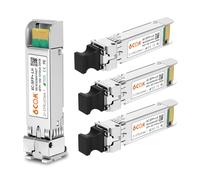 Paquete de 4 transceptores SFP+ 10GBase-LR, módulo dual LC de modo único 10G para Cisco SFP-10G-LR, Meraki MA-SFP-10GB-LR, Ubiquiti UF-SM-10G, Mikrotik, D-Link, Supermicro y más (DDM, 1310 nm, 20 km)
