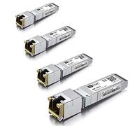 Paquete de 4 transceptores SFP+ RJ45 de 10 GB, módulo de cobre Ethernet SFP+ 10Gbase-T SFP+, CAT.6a/7, 30 m, para Cisco SFP-10G-T-S, Ubiquiti UF-RJ45-10G, UniFi, TP-Link, Fortinet, Netgear, D-Link,
