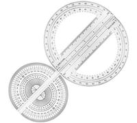 Paquete de 4 transportadores de plástico, transportadores de matemáticas SourceTon 180 grados, 10 cm y 15 cm, transparente
