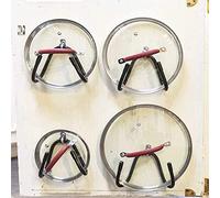 Paquete de 4 unidades para puertas de gabinete, para tapas, soportes para tapa de maceta, soporte para tapa de olla en cocina o despensa, sin arañazos, sin tapa de olla