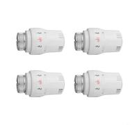 Paquete de 4 válvulas termostáticas para radiador M30 x 15 para sistema de calefacción con control de temperatura de 5 niveles y protección anticongelante para ahorro de energía