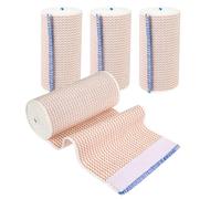 Paquete de 4 vendajes de compresión de alta calidad de 10 cm con cierre automático para lesiones de muñeca, tobillo, rodilla, codo, hombro, pies, lavables y reutilizables