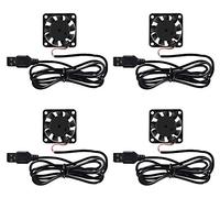Paquete de 4 ventiladores de refrigeración USB sin escobillas de 40 mm de alto rendimiento CC 5 V velocidad 4200 RPM para electrodomésticos pequeños serie reemplazo para escritorio