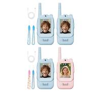 Paquete De 4 Walkie-talkies De Largo Alcance para Niños, Relojes Walkie-Talkie con Vídeo para Niños, Radios Recargables con Cambiador De Voz De 100-400 M para Y Niñas De 3 A 12 Años, Ideales Par