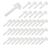 Paquete de 40 alimentadores de agua de abejas de plástico para apicultores - Accesorio de casa blanca de 15 x 3 cm compatible con herramientas de apicultura y suministros de apicultura