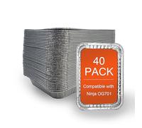 Paquete de 40 bandejas de goteo de aluminio para parrilla Ninja OG701 Woodfire para exteriores, bandeja de goteo también compatible con Weber Spirit, Genesis, parrilla de la serie Q