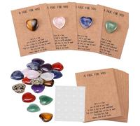 Paquete de 40 fichas de recuerdo de corazón, juego de regalo de bolsillo pensado para colegas y seres queridos de larga distancia, regalos de celebración, colores clásicos