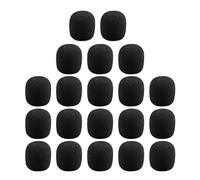 Paquete de 40 mini parabrisas de espuma para micrófono de auriculares, cubiertas de espuma para micrófono, filtro pop, esponja protectora para micrófonos Lavalier (2 x 1,5 x 1,5 cm)