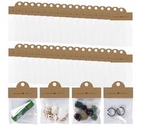 Paquete de 400 pendientes, bolsas transparentes para embalaje de joyas, reutilizables, pequeños paquetes de joyas con tarjeta de visualización para el pelo, clip, pulsera, collar, llavero, pendientes