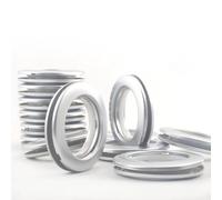 Paquete de 42 ojales de cortina de diámetro interior de 40 mm para cortina de plástico de 40 mm con ojales grandes, nanosescala de bajo ruido, juego de ojales grandes para tela (plateado)