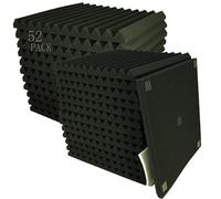 Paquete de 48 paneles acústicos de 30,5 x 30,5 x 2,5 cm, azulejos de espuma insonorizante