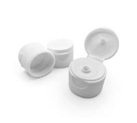 Paquete de 48 tapas de repuesto 24/410 blancas para botellas exprimibles, diámetro del cuello 24 mm, dispensador de tinta