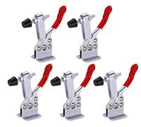 Paquete de 5 abrazaderas de palanca de sujeción para carpintería, abrazaderas 201B para carpintería, abrazadera vertical, abrazadera de palanca de liberación rápida para abrazaderas de sujeción CNC,