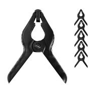 Paquete de 5 abrazaderas de resorte de muselina resistentes, clips de fondo de cabina de fotos para estudio de fotografía