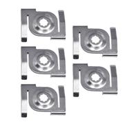 Paquete de 5 abrazaderas de techo de acero inoxidable de tipo pesado para montaje seguro de varilla en T con tornillos de iluminación de techo ajustables de posicionamiento ajustable