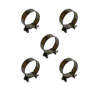 Paquete de 5 abrazaderas de tubo de gasolina de acero inoxidable para manguera de combustible Jubilee plateadas (20-22 mm)