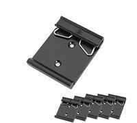 Paquete de 5 abrazaderas fijas de riel DIN de 35 mm de ancho de 1.73 mm, clip de montaje en riel DIN universal de aleación de aluminio, clip de relé de estado sólido para montaje en relé Soporte de montaje en riel DIN