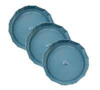 Paquete de 5 Bandejas Plastico, Tray de Drenaje, Diseño de Líneas Geométricas, Material de Resina, Plato Duradero de Plástico para Macetas(Blue,12.5x2.2cm/5x0.9in)