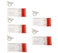 Paquete de 5 bisagras acrílicas transparentes con hebillas de pestillo para manualidades y reparación, bisagras de plástico adecuadas para armarios, paneles de vidrio, láminas de metal, azulejos y