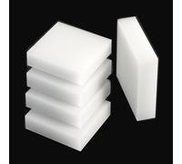 Paquete de 5 bloques banco silicona con almohadilla cuadrada 50 mm | El amortiguador de goma blanco rellena 2mm-10m m grueso for el choque del resbalón(10mm)