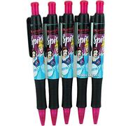 Paquete de 5 bolígrafos retráctiles Princesa Blancanieves Cenicienta y Rapunzel