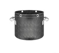 Paquete de 5 bolsas de cultivo de plantas con anillos de metal integrados y asas reforzadas, macetas de tela gruesa no tejida para aireación y drenaje, contenedores de jardín reutilizables para (15