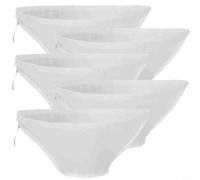 Paquete de 5 bolsas de tela de nailon para queso, colador de alimentos, filtro de malla para cocinar, hornear, jugos, nueces, leche, leche de soja, deshidratación de verduras, bolsa reutilizable con