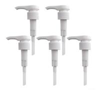 Paquete de 5 bombas de jarabe de café compatibles con botellas de concentrado Javy de 6 onzas líquidas, cabezales dispensadores de plástico BPA para sabores de caramelo moca y vainilla, blanco y negro