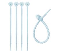 Paquete de 5 bridas elásticas multiusos de silicona resistentes y coloridas, portátiles para organizar cables, organizadores de cables