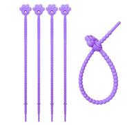 Paquete de 5 bridas elásticas multiusos de silicona resistentes y coloridas, portátiles para organizar cables, organizadores de cables