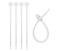 Paquete de 5 bridas elásticas multiusos de silicona resistentes y coloridas, portátiles para organizar cables, organizadores de cables