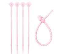 Paquete de 5 bridas elásticas multiusos de silicona resistentes y coloridas, portátiles para organizar cables, organizadores de cables
