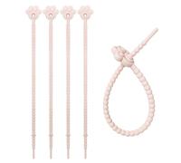 Paquete de 5 bridas elásticas multiusos de silicona resistentes y coloridas, portátiles para organizar cables, organizadores de cables
