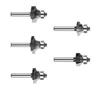 Paquete de 5 brocas de enrutador de precisión de 1/4 pulgadas o 6 mm para tareas precisas de carpintería portátil