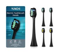 Paquete de 5 cabezales de cepillo de dientes para YUNCHI Y7, cabezales de repuesto para cepillo de dientes eléctrico YUNCHI Y7 Sonic para adultos y niños, color negro