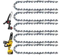 Paquete de 5 cadenas de motosierra de 8 pulgadas, paso de 1/4 pulgadas, calibre de 0.43 pulgadas, 47 eslabones de transmisión, cadena de sierra de poste de repuesto para motosierra IMOUMLIVE de 8