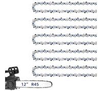 Paquete de 5 cadenas para motosierra de 12 pulgadas, compatibles con Dewalt, paso LP de 3/8", calibre 0.043", 45 eslabones de transmisión, compatibles con Dewalt 20V DCCS620, DCCS620B, DCCS620P1,