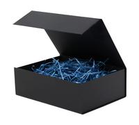 Paquete de 5 cajas de regalo, cajas de regalo de 7.8 x 7 x 3.1 pulgadas con tapas, caja de regalo negra para el día de San Valentín, cajas de regalo con cierre magnético para regalos, cumpleaños,