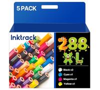 Paquete de 5 Cartuchos de Tinta 288XL de Repuesto para Impresora Epson 288 XL T288 T288XL para Usar para Impresora Expression Home XP-440 XP-330 XP-340 XP-430 XP-434 (2 Negros, 1 Cian, 1 Magenta, 1