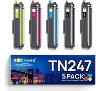 Paquete de 5 cartuchos TN247 compatibles con Brother TN-243CMYK Toner Brother MFC L3750CDW Brother MFC-L3750CDW Toner Brother MFC-L3770CDW TN247 TN243 TN243CMYK DCP-L3550CDW HL-L3210CW HL-L3230CDW